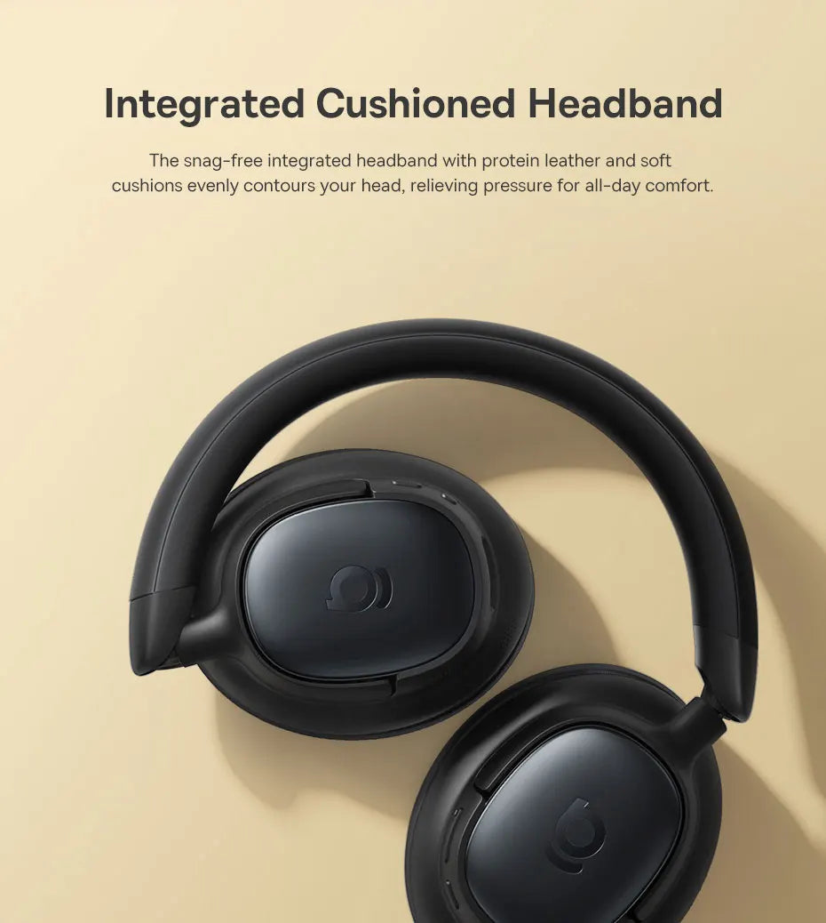 Baseus Bowie MH1 ANC Wireless Headphones – Hybrid Active Noise Cancelling, 80h Playtime, Hi-Res Sound