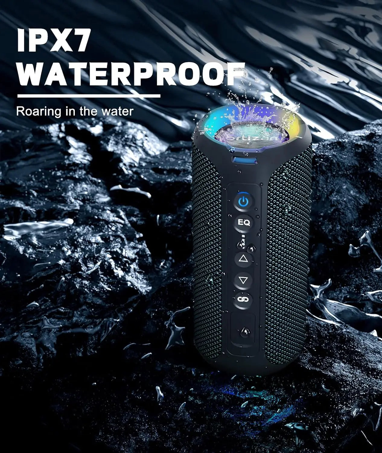 Portable Bluetooth Speaker – Waterproof, Deep Sound & Long Battery