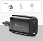 65W GaN Fast Charger USB-C | Laptop & Phone Power Adapter – ZAIYNE