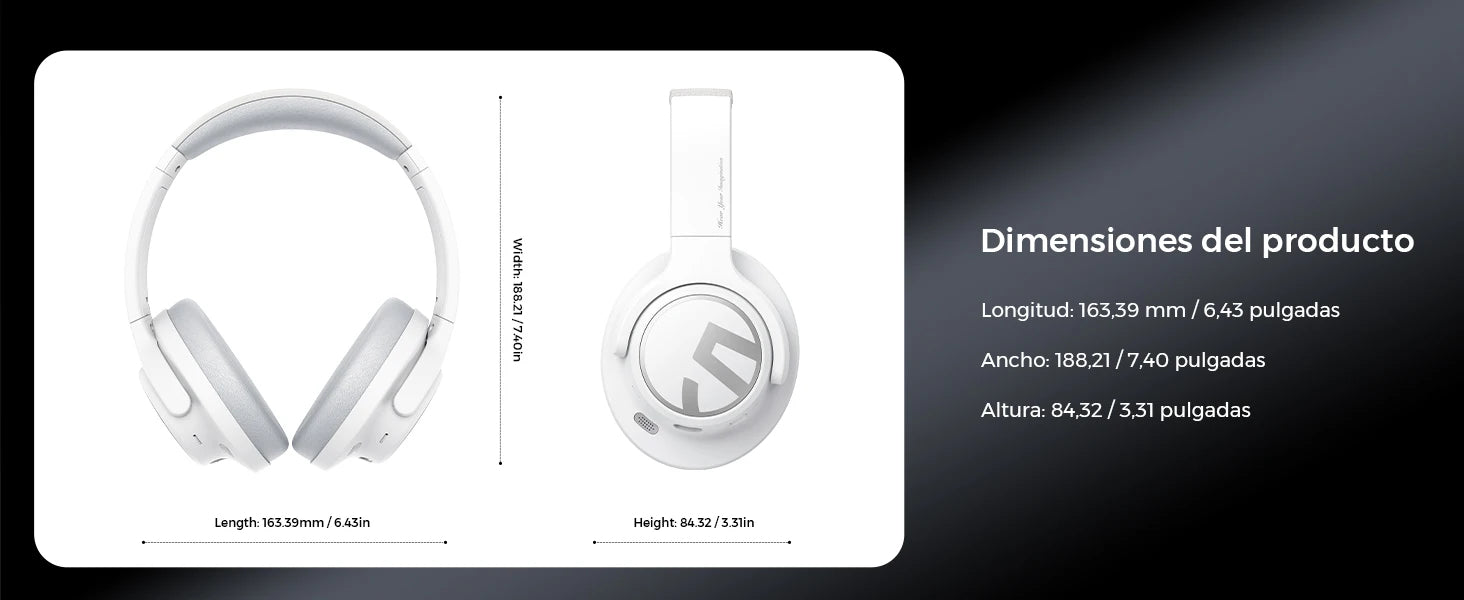 SoundPEATS Space ANC Wireless Headphones | 123H Battery