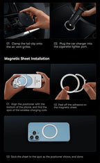 Magnetic Wireless Car Charger 15W | Phone Mount for Car – ZAIYNE