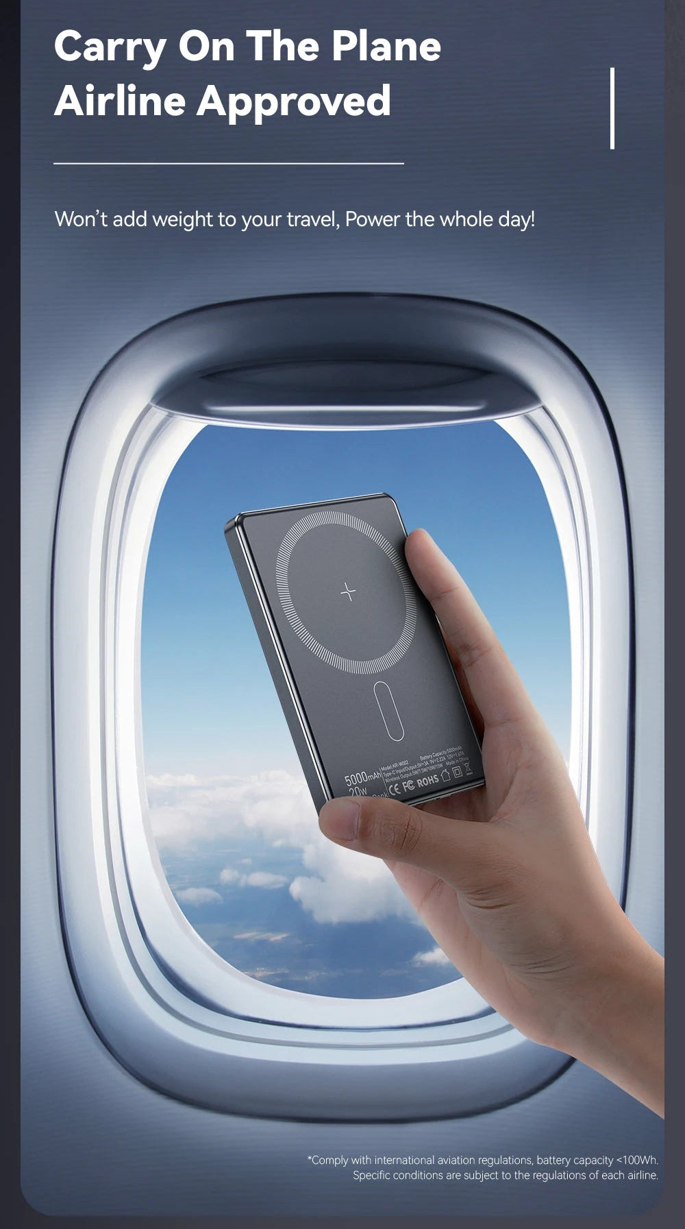 Magnetic Wireless Power Bank 5000mAh | Slim Portable Charger – ZAIYNE