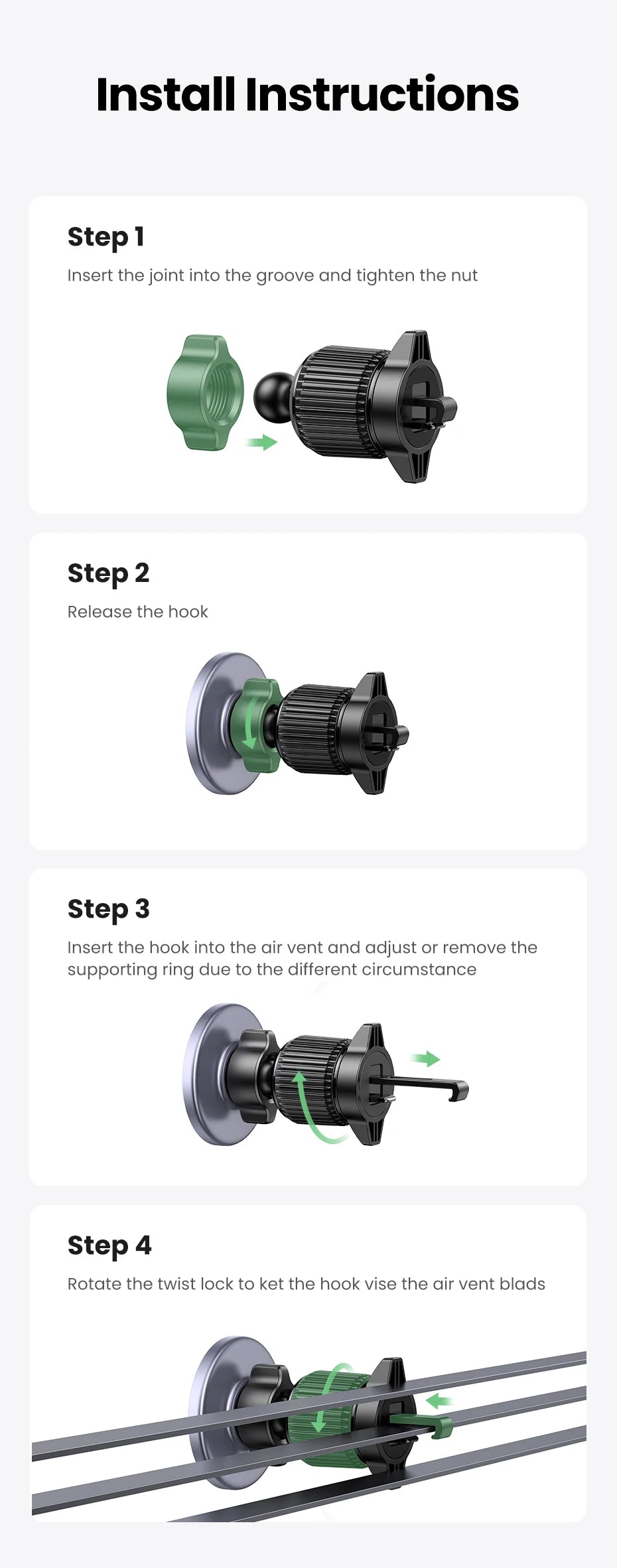 Magnetic Car Phone Holder | Air Vent Phone Mount – ZAIYNE