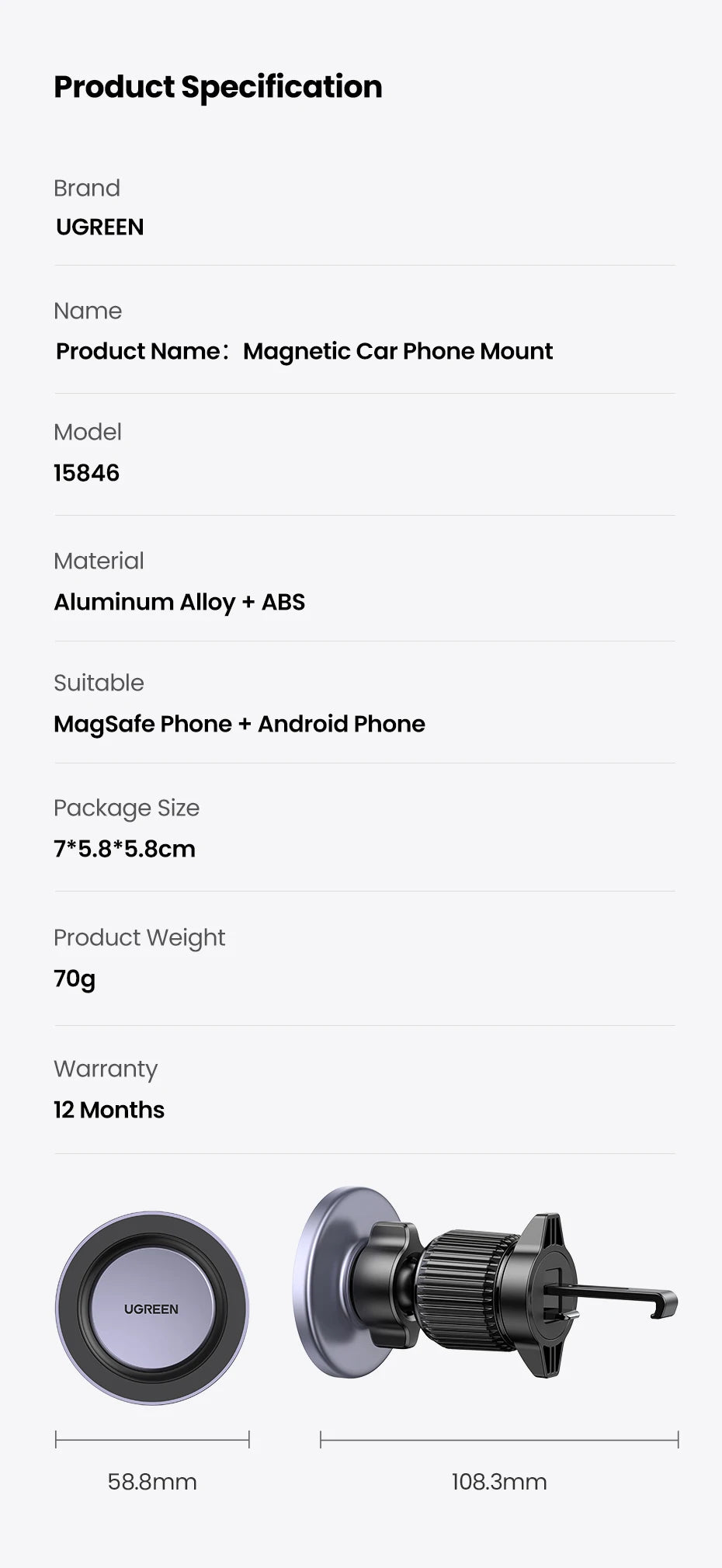 Magnetic Car Phone Holder | Air Vent Phone Mount – ZAIYNE