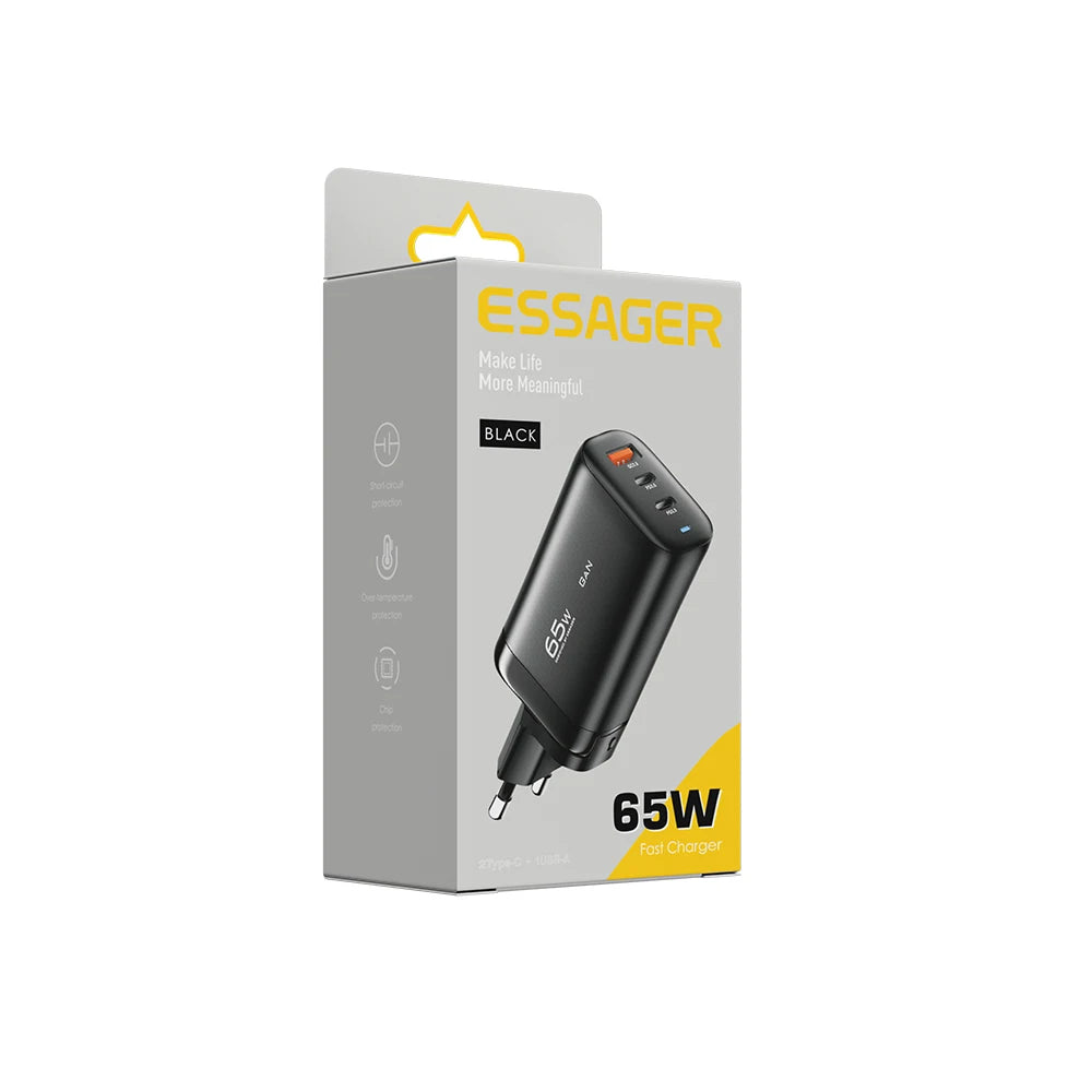 65W GaN Fast Charger USB-C | Laptop & Phone Power Adapter – ZAIYNE