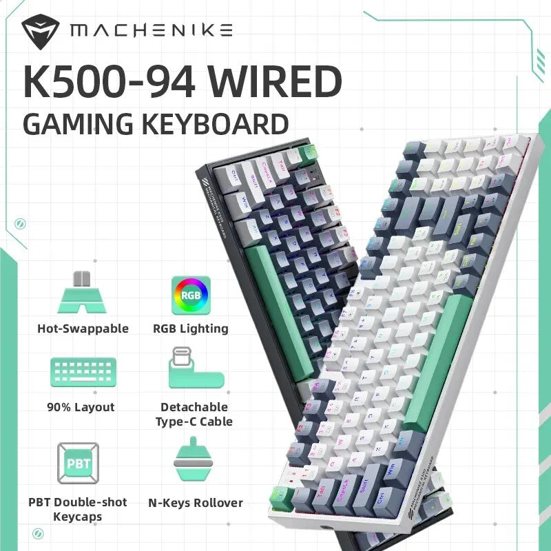 ZAIYNE K500 Pro – RGB Mechanical Gaming Keyboard | Hot-Swappable | PBT Keycaps