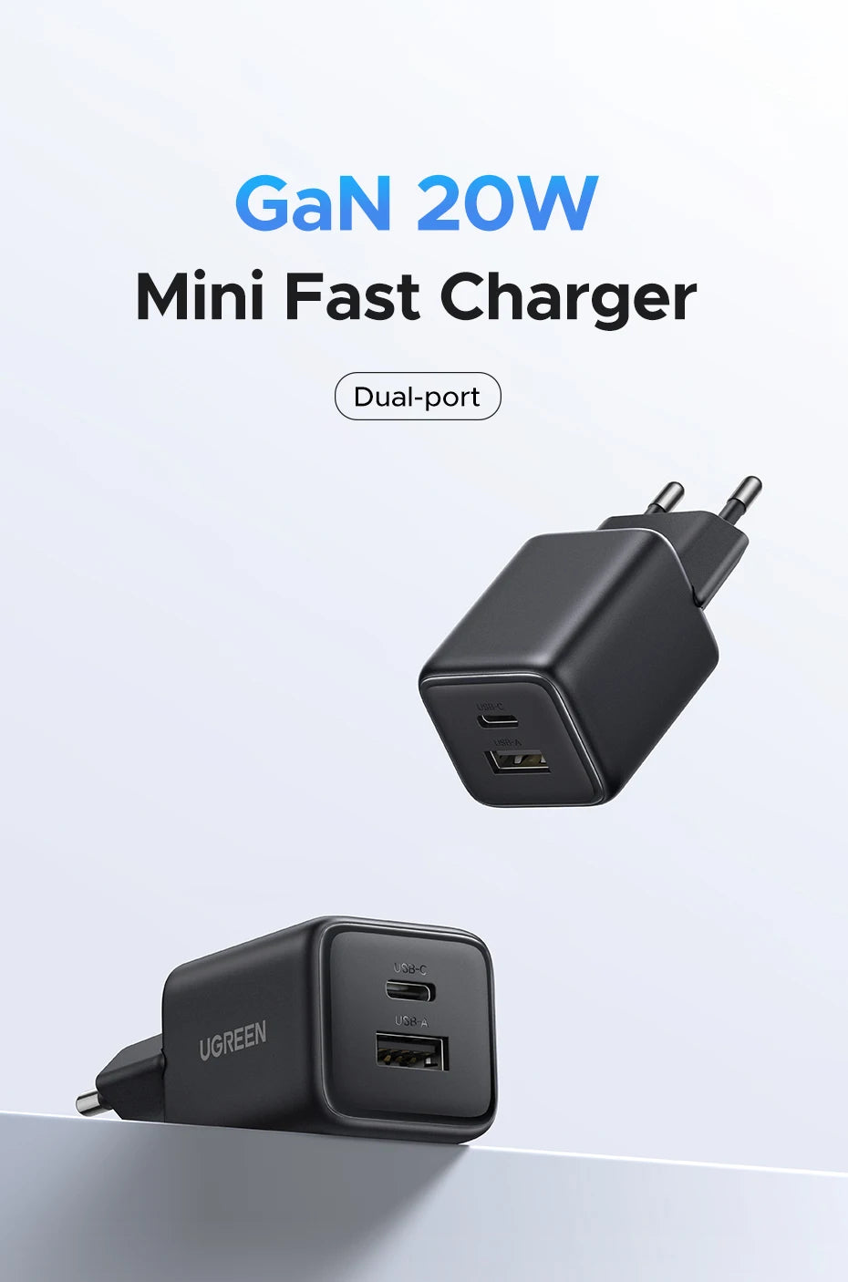 20W GaN Mini Fast Charger USB-C | Compact Phone Charger – ZAIYNE