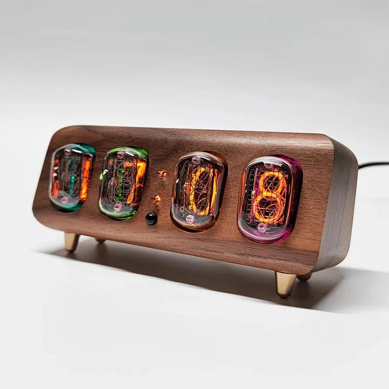 Retro Tube-Style Digital Desk Clock with Bluetooth
