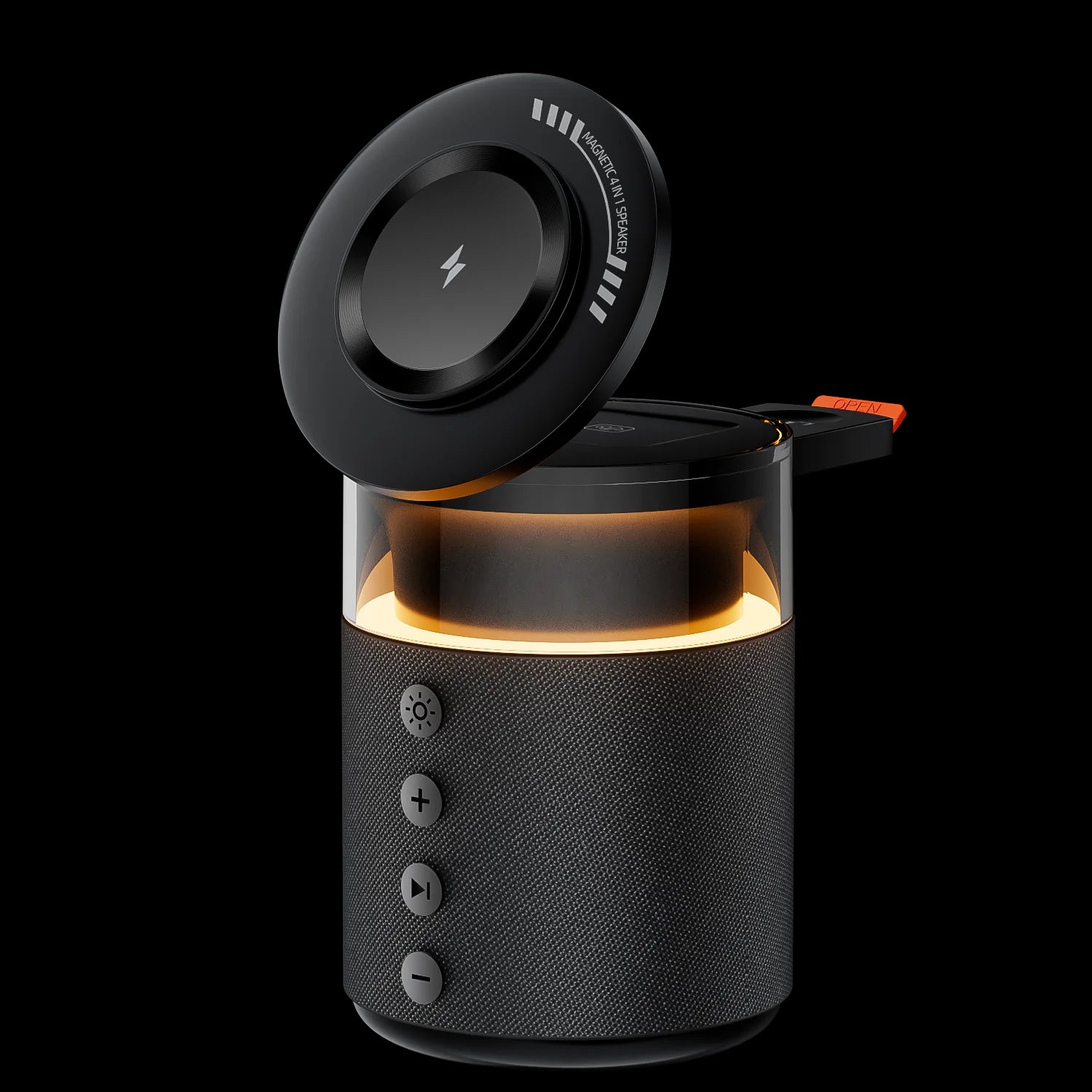 5-in-1 Magnetic Wireless Charging Station with Bluetooth Speaker & Night Light