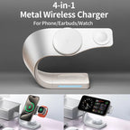 4-in-1 Magnetic Wireless Charger | 15W Fast Charging Stand