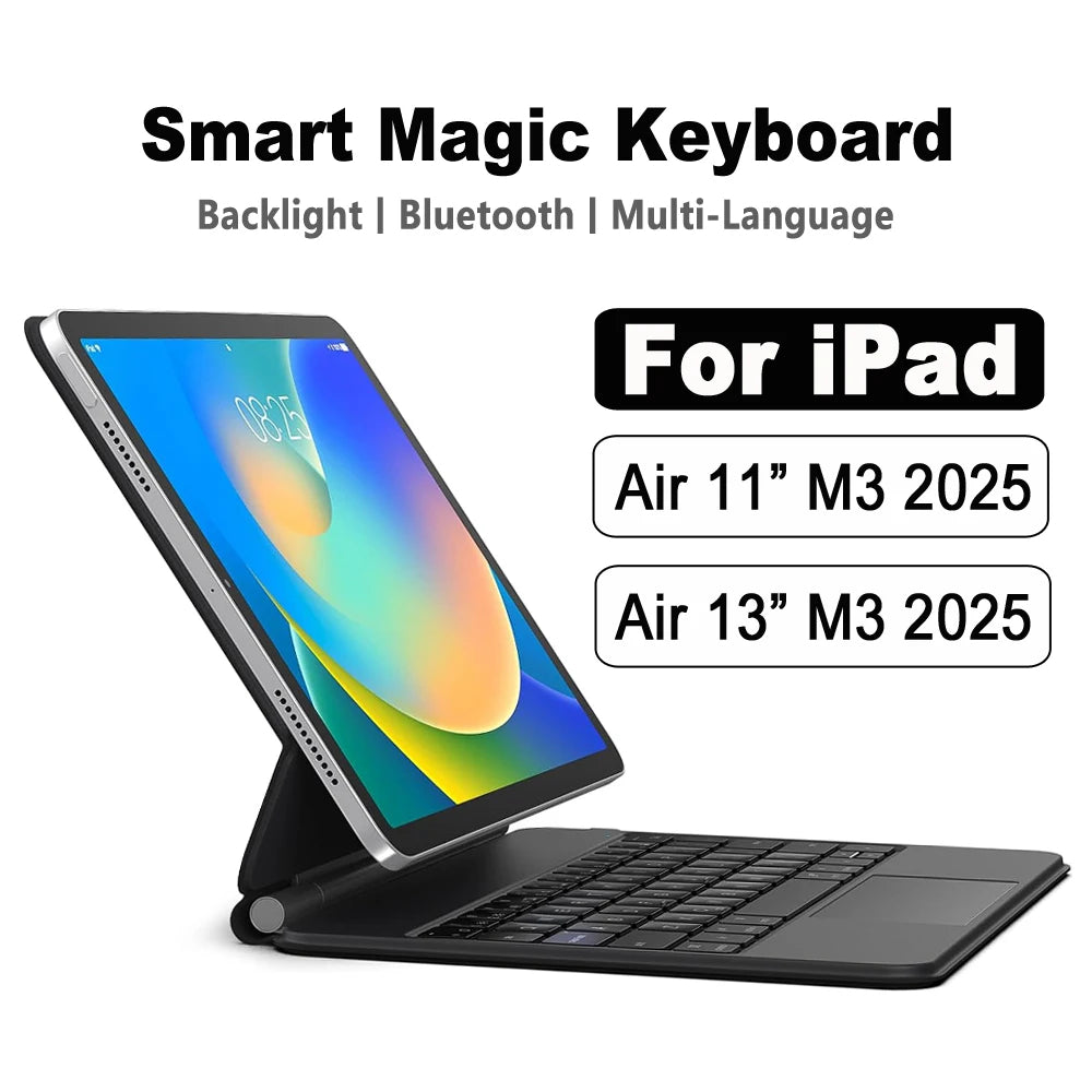 Backlit Magnetic Keyboard Case for iPad Pro & Air | Smart Touchpad | ZAIYNE