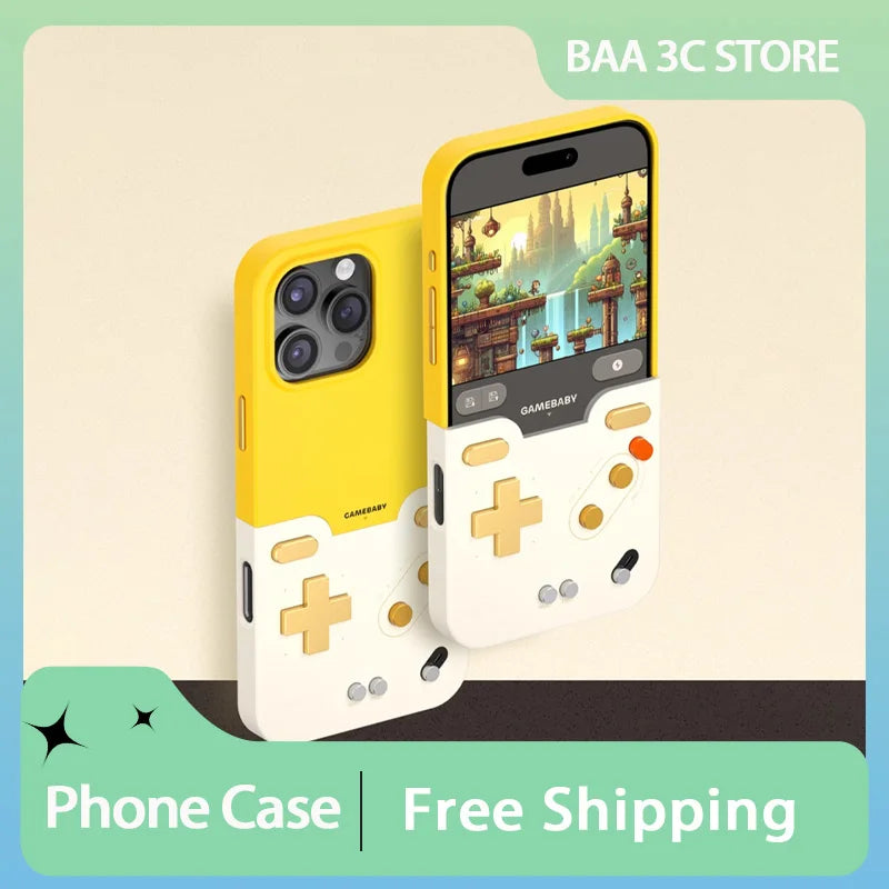 Retro Game Phone Case – Shockproof, Playable Mini Console, iPhone 16–17
