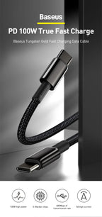 ZAIYNE USB-C to USB-C Fast Charging Cable (100W)