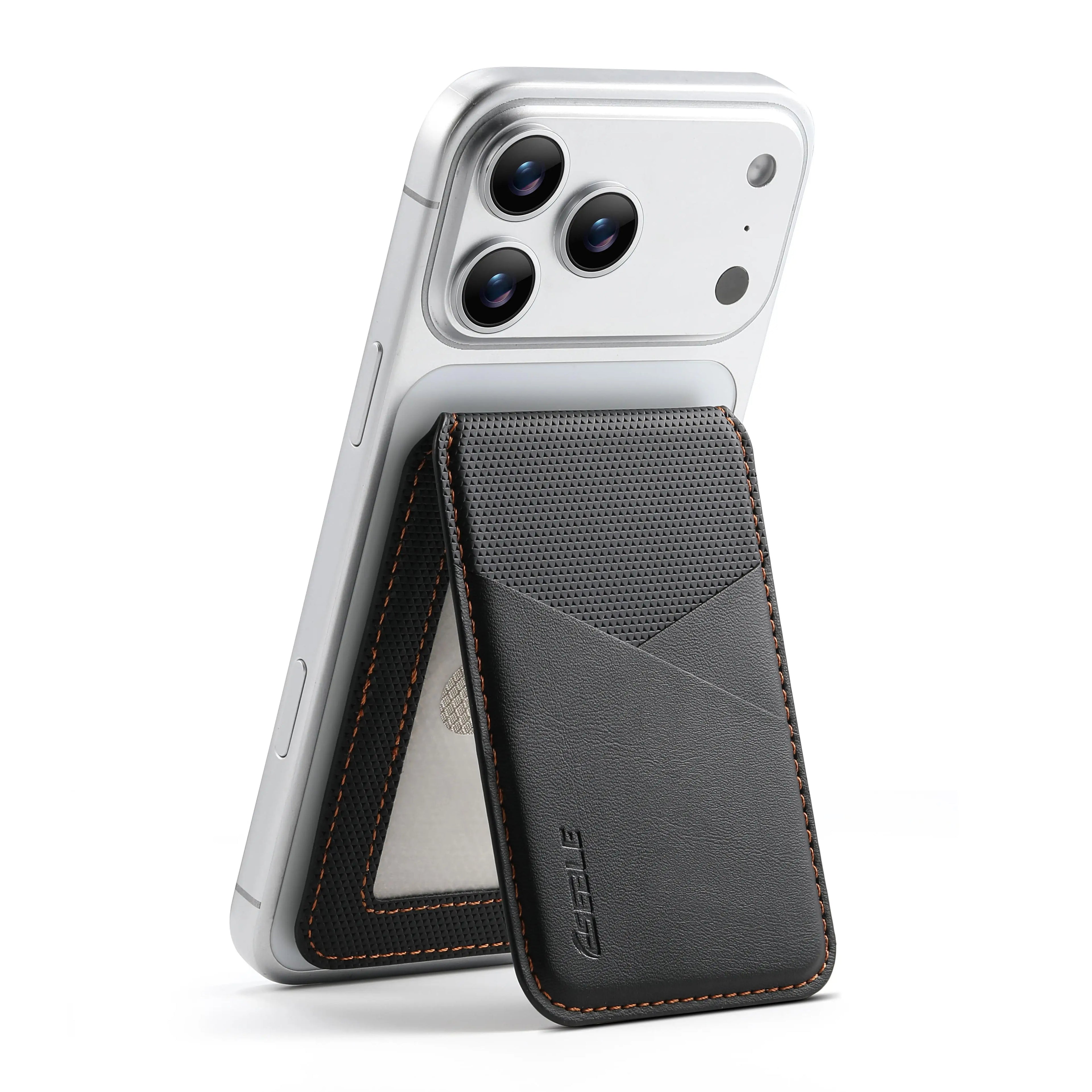 MagSafe Leather Wallet with Stand Function