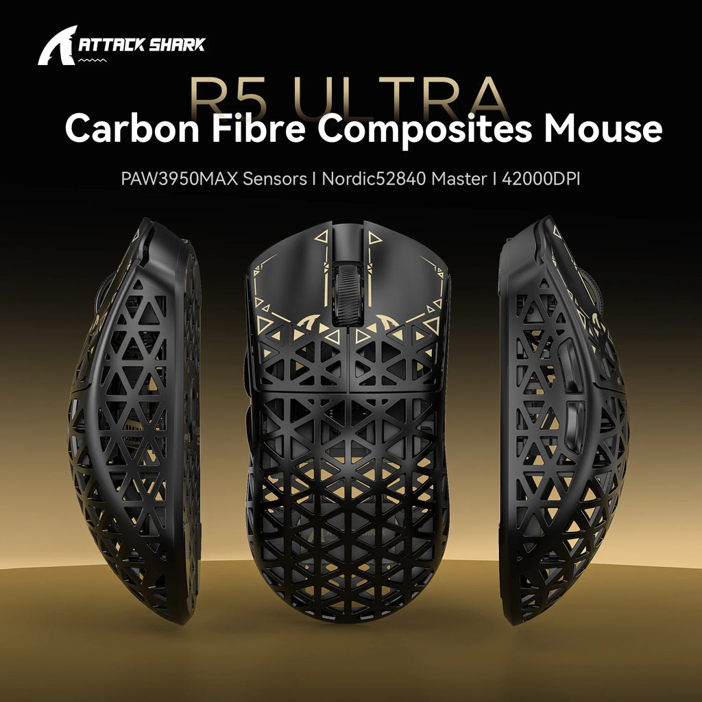 Ultralight Carbon Wireless Gaming Mouse – 39g Superlight RGB