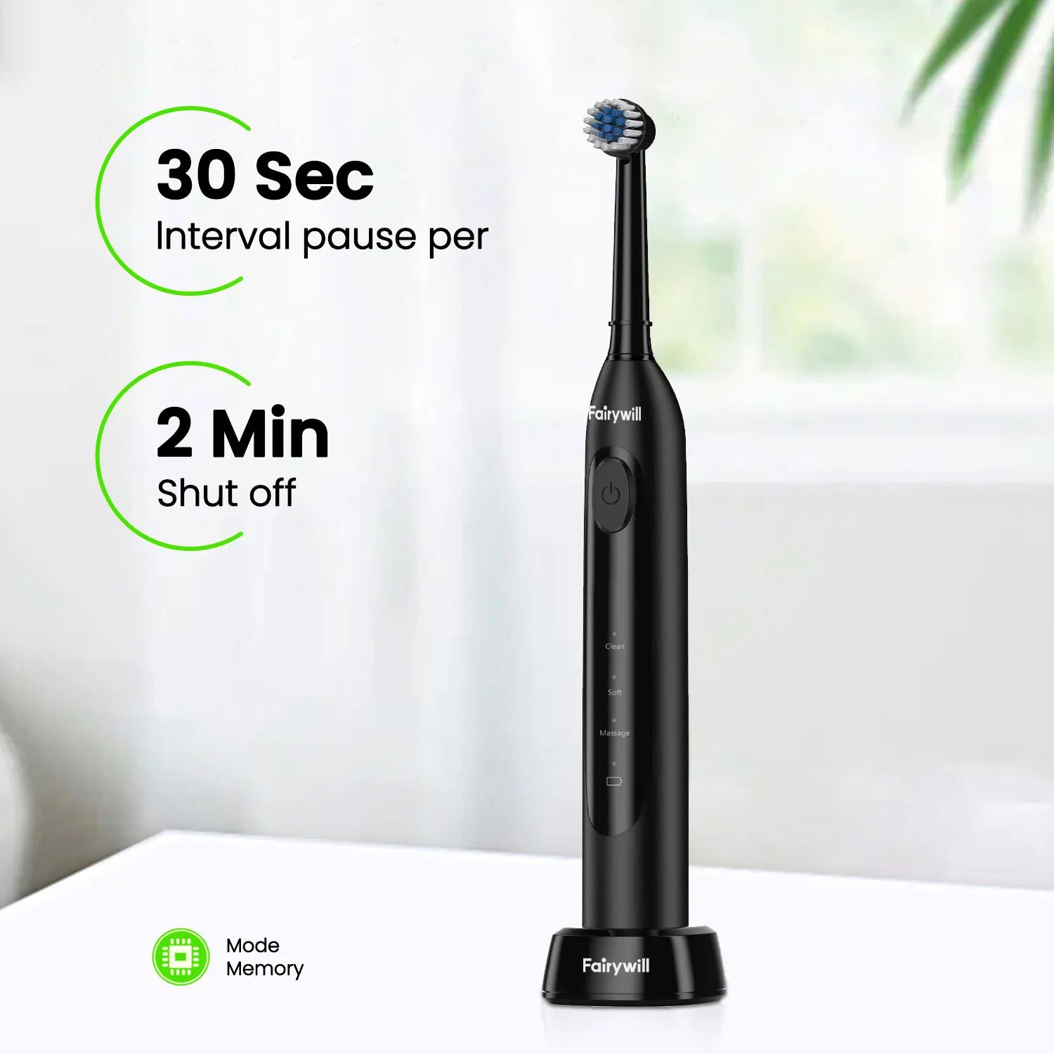 Electric Sonic Toothbrush – 4 Replacement Heads for Year-Round Care