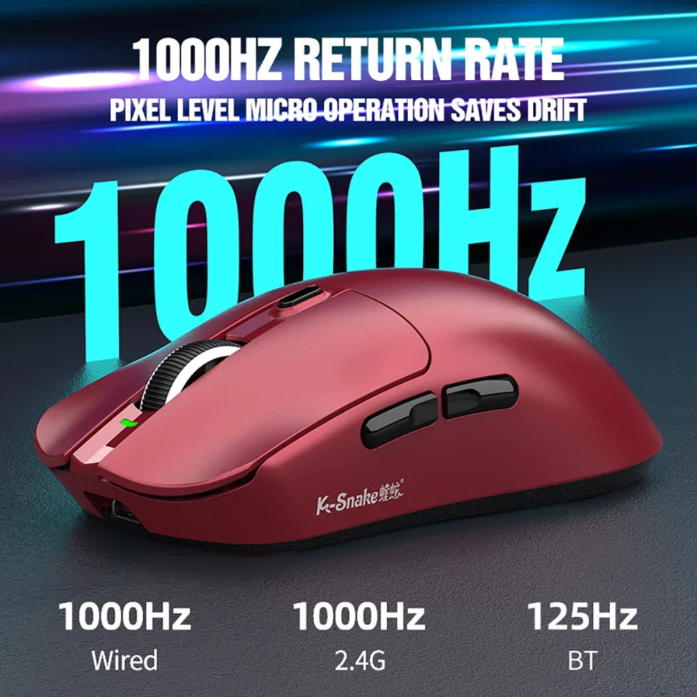 ZAIYNE X11 Wireless RGB Gaming Mouse | Tri-Mode | Magnetic Charging Base