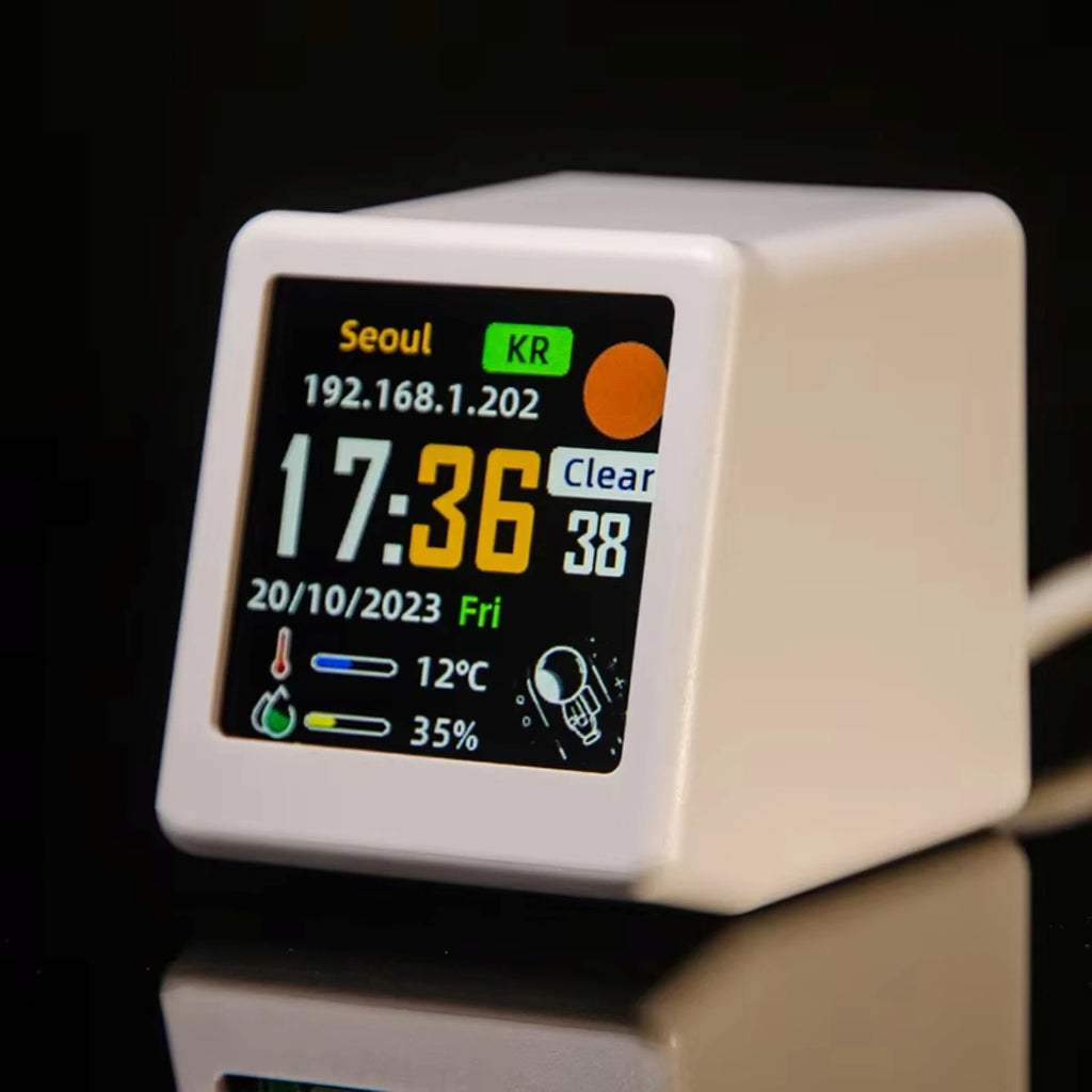 Smart Wi-Fi Weather Station Clock with Temperature & Humidity Display