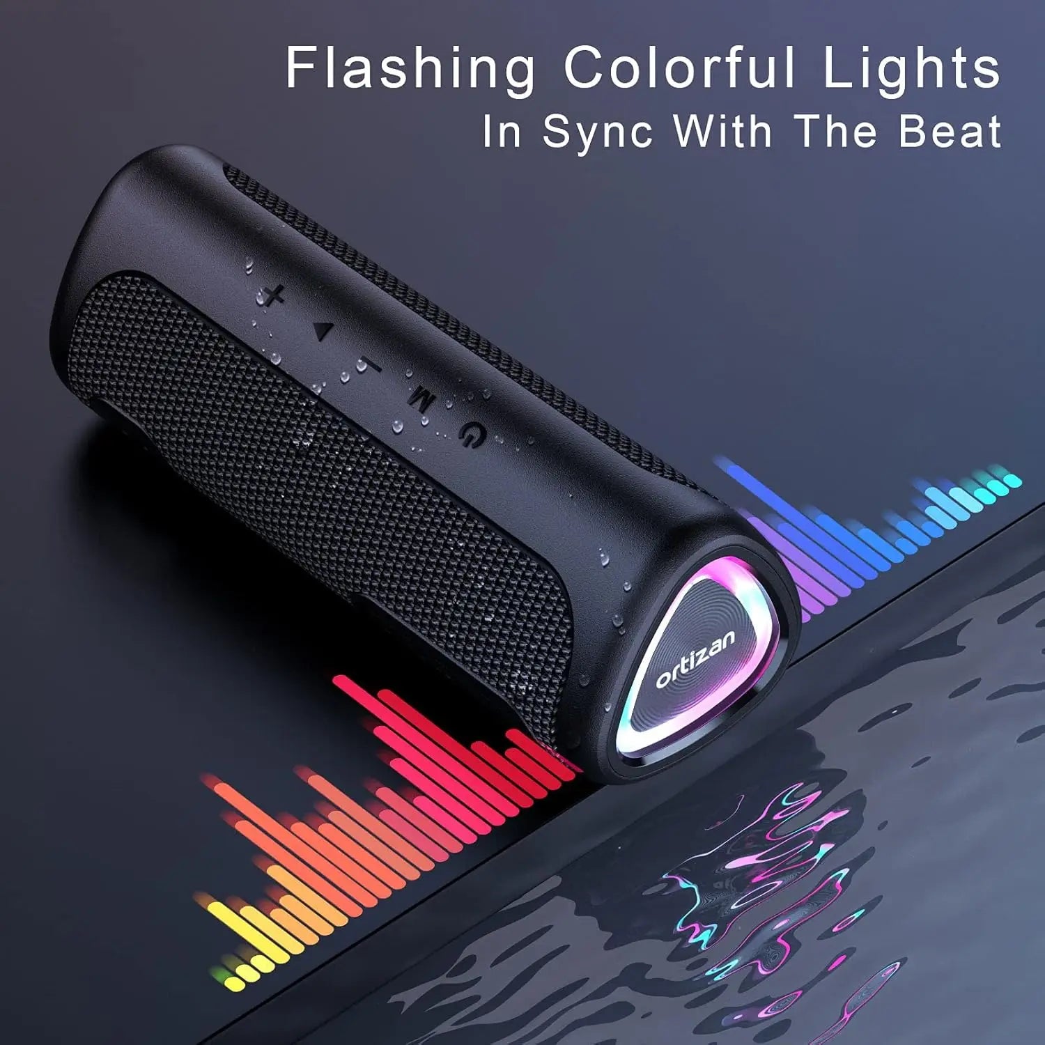 Portable Bluetooth Speaker – Waterproof, RGB Light & Wireless Audio