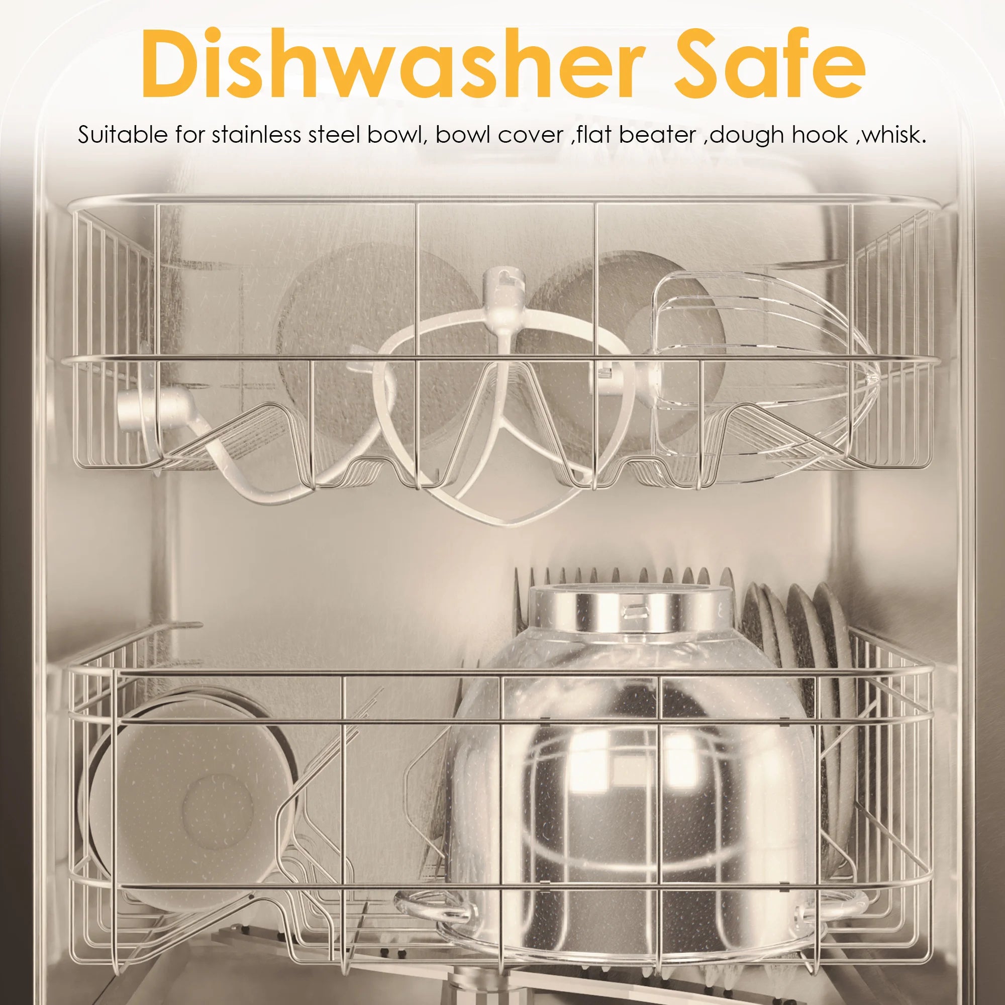 BioloMix 1200W Stand Mixer with 6L Stainless Steel Bowl – EU Plug