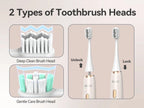 Electric Sonic Toothbrush – 8 Replacement Heads, Pressure Sensor & Timer