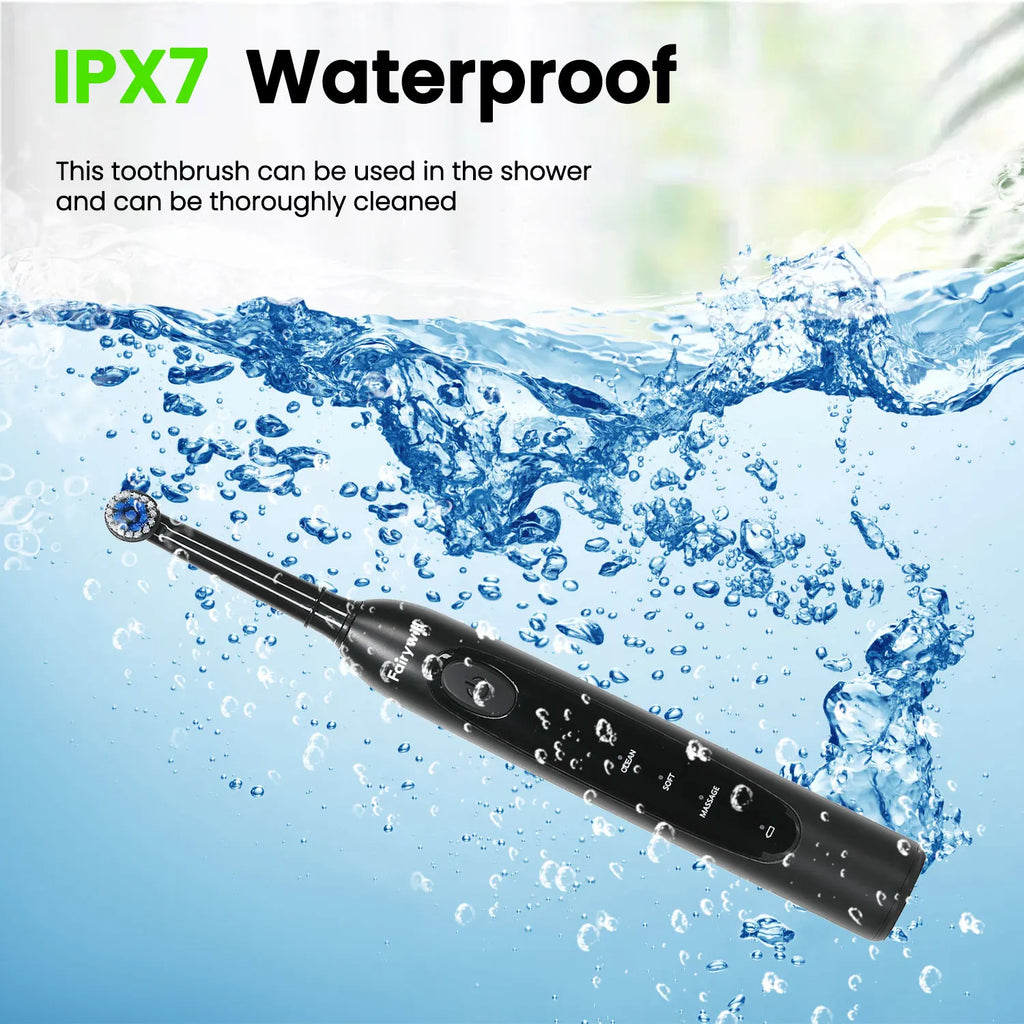 Electric Sonic Toothbrush – 4 Replacement Heads for Year-Round Care