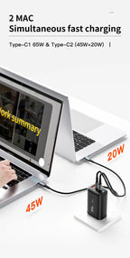 65W GaN Fast Charger USB-C | Laptop & Phone Power Adapter – ZAIYNE