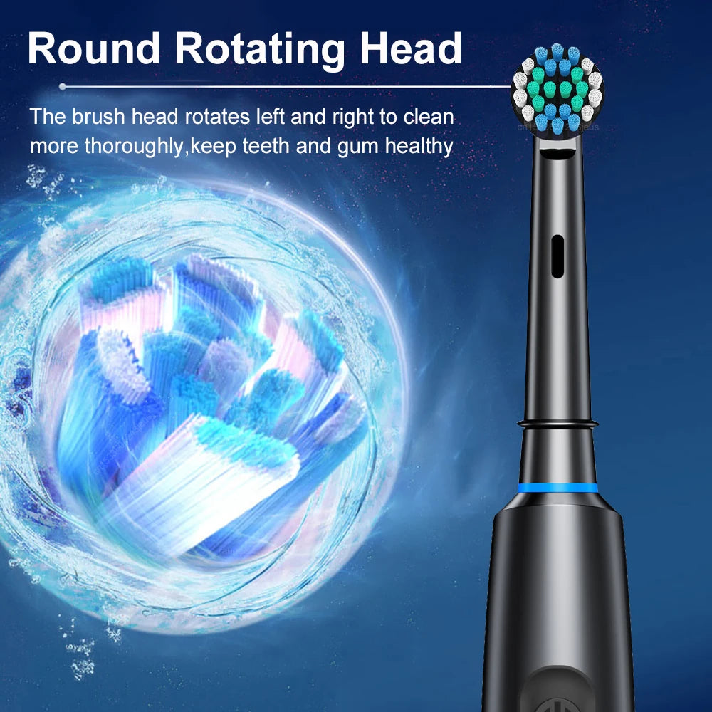 Electric Rotating Toothbrush – Replacement Heads & Travel Case