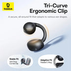 Clip-On Open-Ear Wireless Earbuds with Clear Call Technology