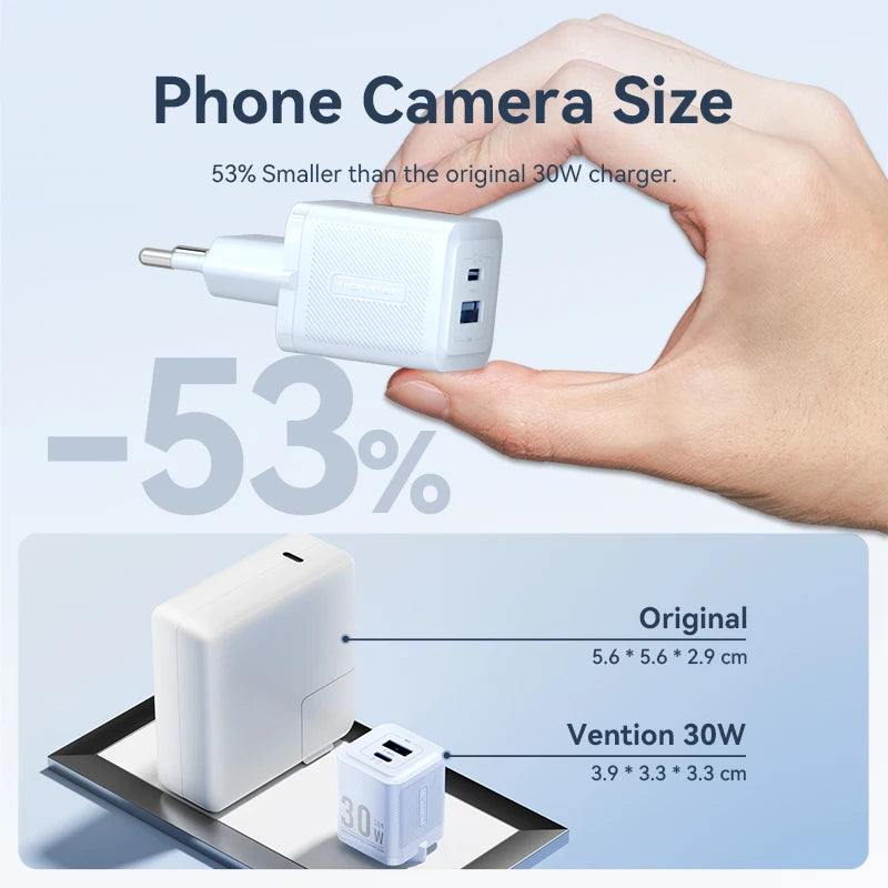 Vention 30W GaN USB-C Fast Charger | ZAIYNE