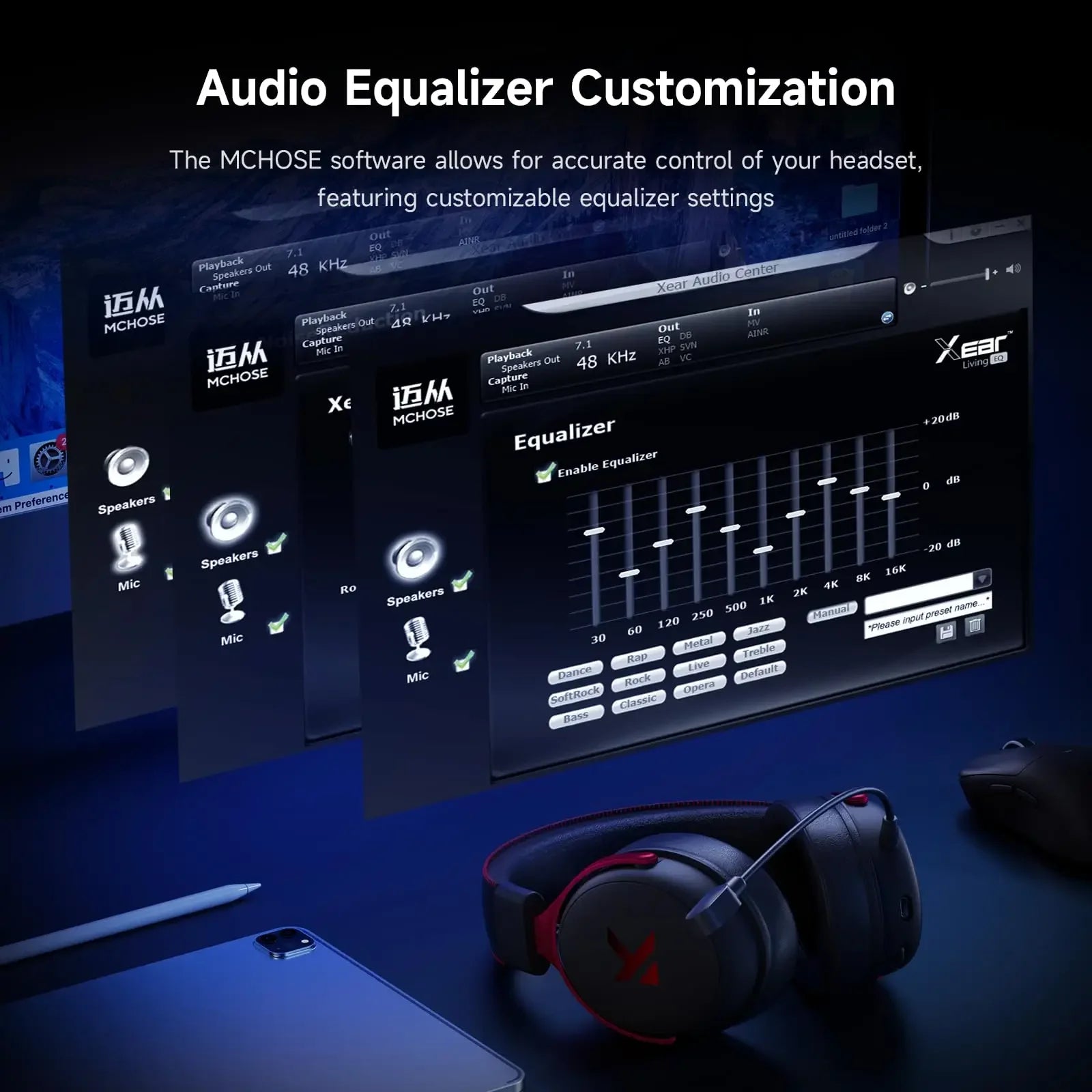 ZAIYNE V9X Pro Wireless RGB Headset | 7.1 Surround Sound | Gaming & Music