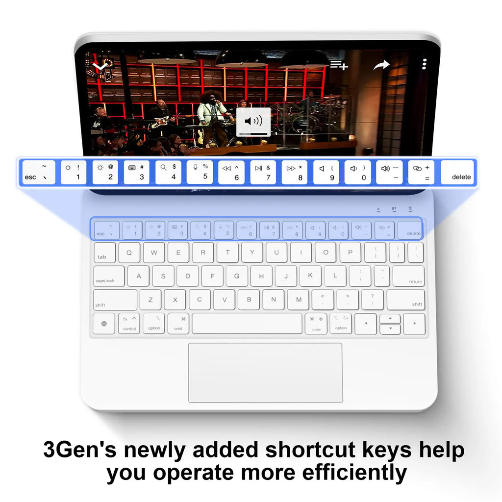 Magnetic Smart Keyboard Case for iPad Pro & Air | Backlit Keys | ZAIYNE Tech