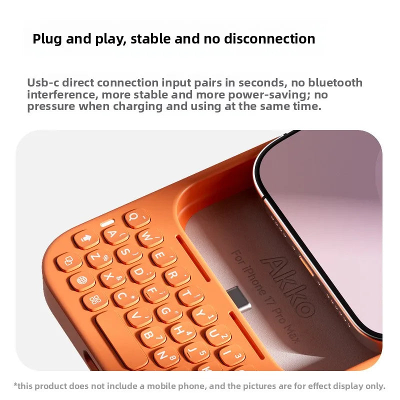 MetaKey Keyboard Phone Case for iPhone 17 Pro Max – MagSafe, Backlit Keys, Night-Light, All-in-One Protective Cover