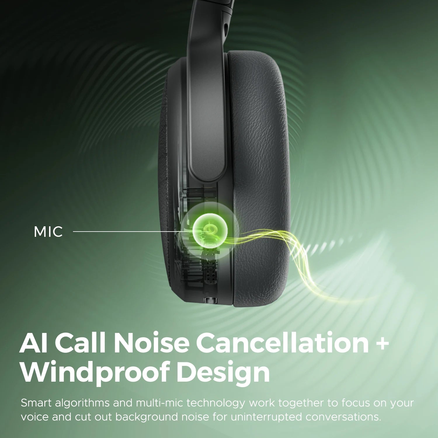 SoundPEATS Space Lite On-Ear Wireless Headphones with Active Noise Cancellation