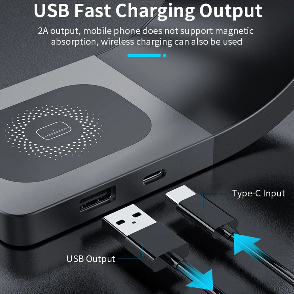 4-in-1 Magnetic Wireless Charger | 15W Fast Charging Stand