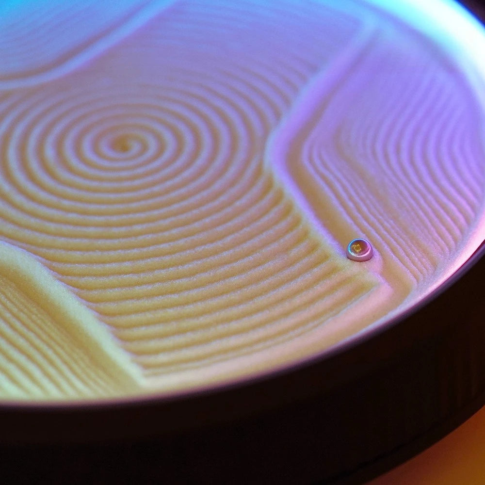 Mini Sand Painting Robot Lamp – Automatic Kinetic Sand Art Desk Ornament with LED Light