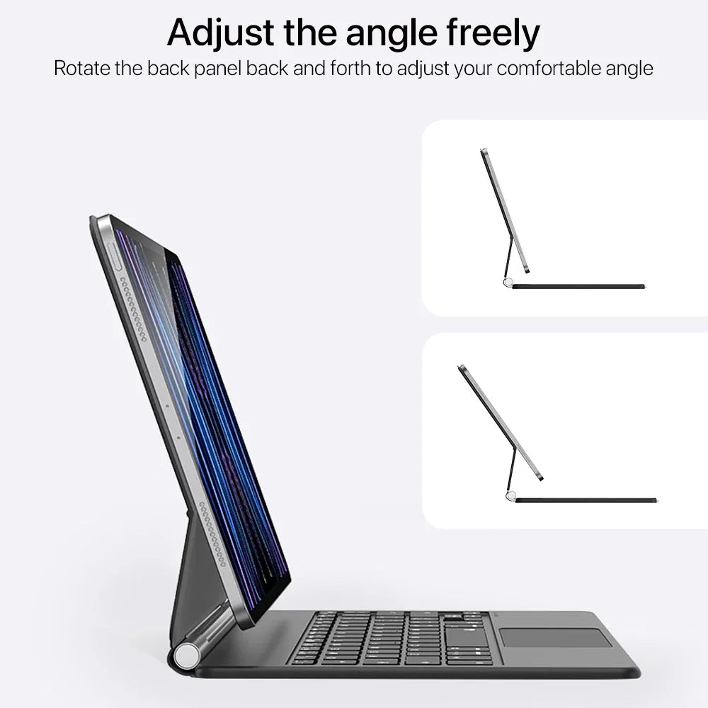 Magic Keyboard Case for iPad 10th, 11th, 12.9" – Smart Bluetooth Keyboard with Trackpad & Magnetic Cover | ZAIYNE