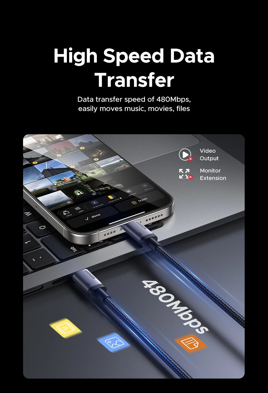 USB-C to USB-C 60W Fast Charging Cable | Power Delivery – ZAIYNE