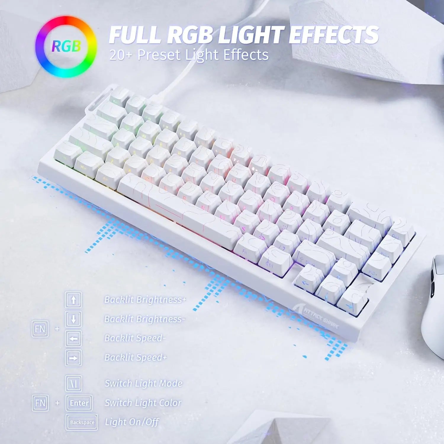 ZAIYNE AK820 MAX+ Pro – Wireless RGB Mechanical Keyboard | TFT Screen | 8000mAh