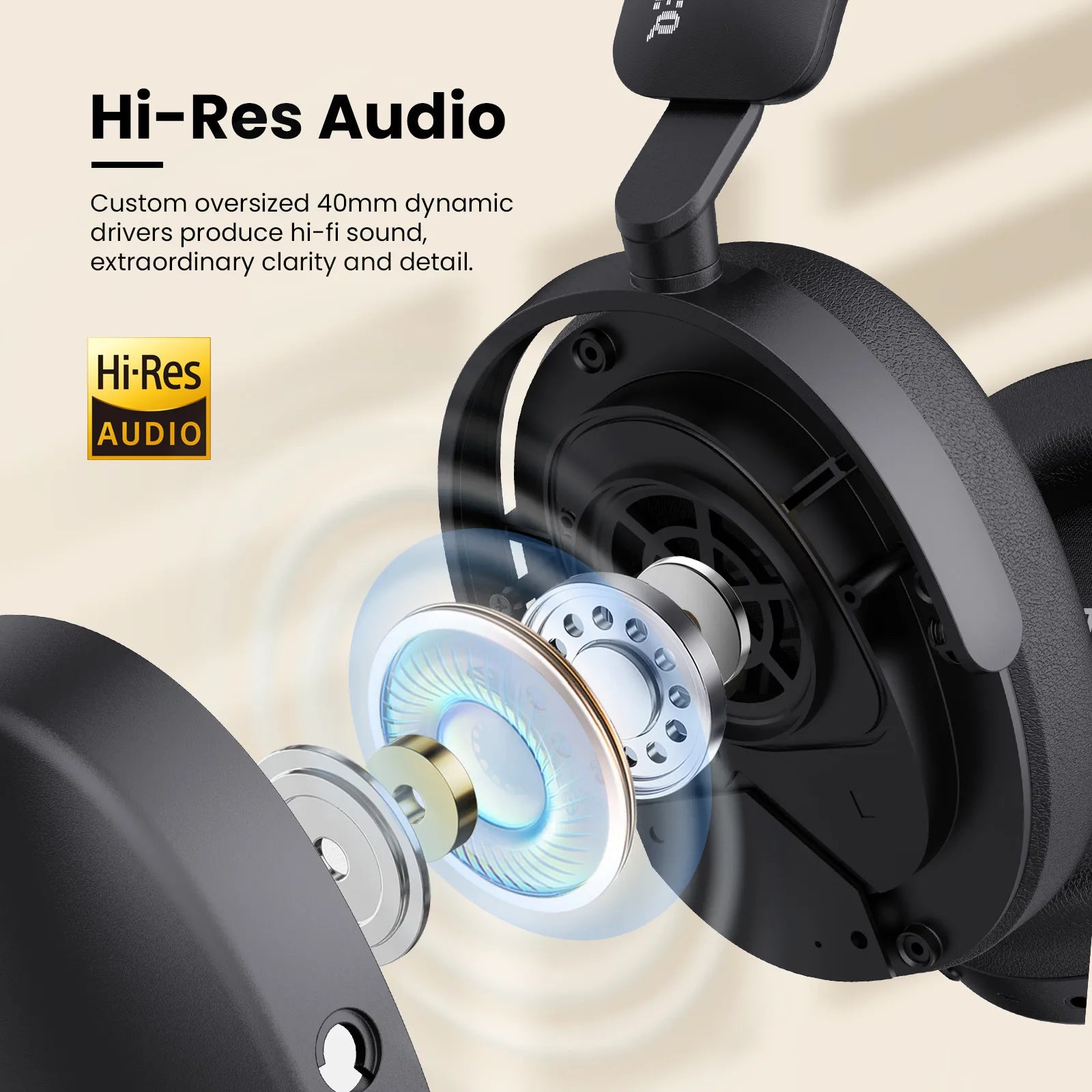 SuperEQ A200 Wireless Headset – Hybrid ANC, Hi-Res Audio, 100h Playtime