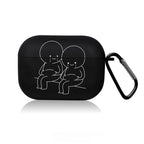 Funny Cartoon AirPods Case – Shockproof Silicone Cover with Keychain (Multiple Designs)