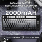 M75 Wireless RGB Gaming Keyboard – 75% Layout, OLED Display, Knob Control, Bluetooth + 2.4GHz