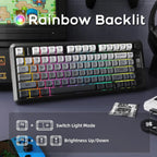 M75 Wireless RGB Gaming Keyboard – 75% Layout, OLED Display, Knob Control, Bluetooth + 2.4GHz