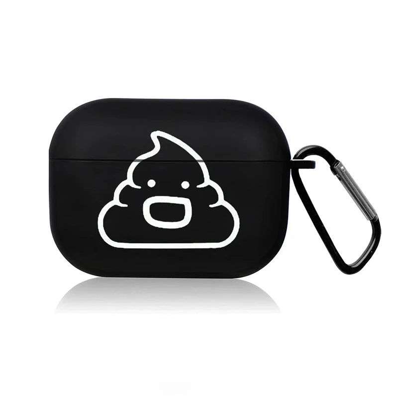 Funny Cartoon AirPods Case – Shockproof Silicone Cover with Keychain (Multiple Designs)