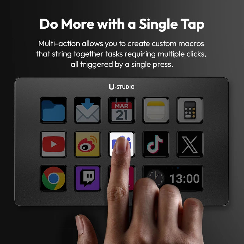 D200 Studio Control Console | Multi-Function Streaming & Editing Pad | ZAIYNE