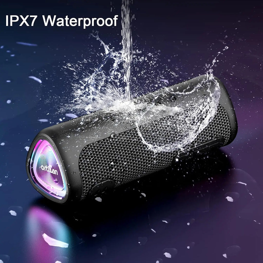 Portable Bluetooth Speaker – Waterproof, RGB Light & Wireless Audio