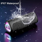 Portable Bluetooth Speaker – Waterproof, RGB Light & Wireless Audio