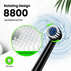 Electric Sonic Toothbrush – 4 Replacement Heads for Year-Round Care