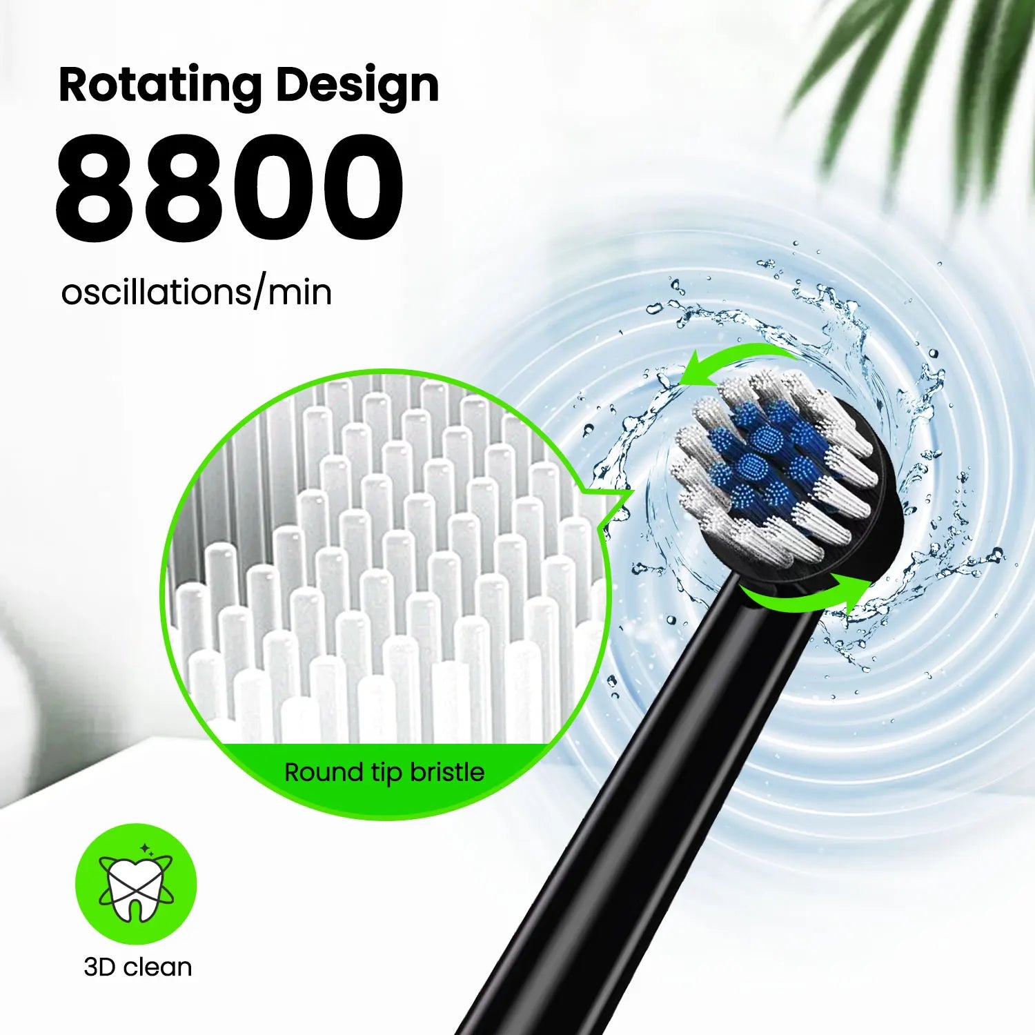 Electric Sonic Toothbrush – 4 Replacement Heads for Year-Round Care