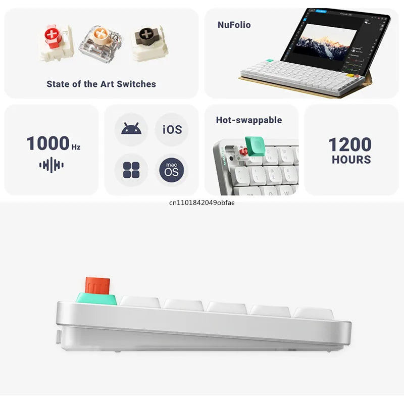 NuPhy Air75 V3 Wireless Low-Profile Mechanical Keyboard – 3-Mode